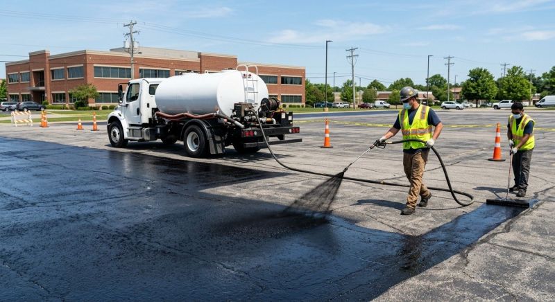 Church Parking Lot Sealcoating in San Antonio, TX